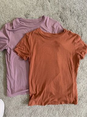 a new day burnt orange an purple Crewneck Tee